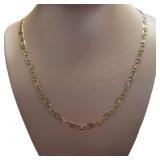 14kt Gold Tri-Gold 24" Valentino Necklace