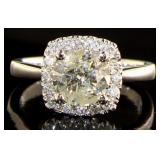 14kt White Gold 2.71ct Round Cut Diamond Ring