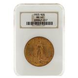 1923 MS62 St. Gaudens $20.00 Gold Double Eagle