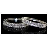 10kt Gold Brilliant 2.00 ct Diamond Hoop Earrings