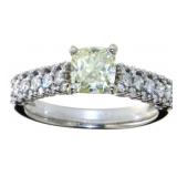 14kt Gold 1.40 ct Fancy Yellow Diamond Ring