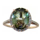 14kt Rose Gold 5.70 ct Tourmaline & Diamond Ring