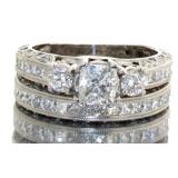 18kt Gold Brilliant 3.83 ct Diamond Bridal Set