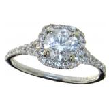 14kt White Gold 1.51 ct Round Diamond Ring