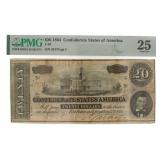 1864 Confederate States $20.00 Large Note