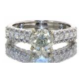 14kt Gold Round Brilliant 1.77 ct Diamond Ring