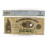 Central Mining Co. Eagle Harbor MI $5.00 Note
