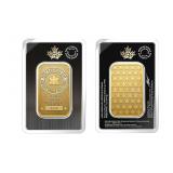 One Ounce: Royal Canadian Mint .999 Fine Gold Bar