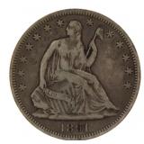 1861 Seated Liberty Seated Half Dollar *Key