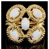 14kt Gold Natural Opal Vintage Estate Ring