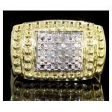 Large 1/2 ct Diamond Cluster Ring