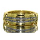 Channel Set Double Row Diamond Ring