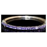 Elegant 4.23 ct Natural Tanzanite Cuff Bracelet
