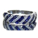 14kt Gold Natural 1.47 ct Sapphire & Diamond Ring