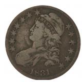 1831 Capped Bust Silver Half Dollar