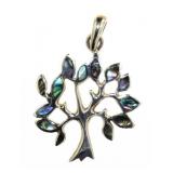 Gorgeous Abalone Tree Pendant