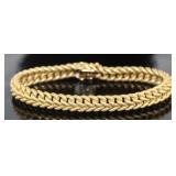 18kt Gold UnoAErre Italian Designer 7.5" Bracelet