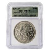 2001-D MS70 Silver American Buffalo