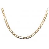 14kt Gold Quality 24" - 6.5 mm Figaro Necklace