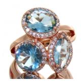 Fancy Cut 4.50 ct Aquamarine Designer Ring