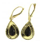 10kt Gold Onyx Dangle Earrings