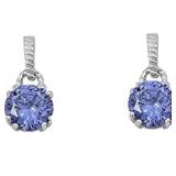 Round 1.85 ct Tanzanite Dangle Earrings