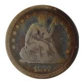 1877-S Seated Liberty Silver Quarter Dollar