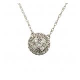 10kt Gold Round Brilliant 18" Diamond Necklace