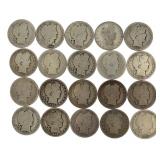 Mixed Date Barber Silver Half Dollars