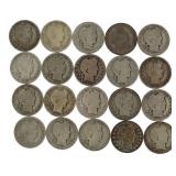 Mixed Date Barber Silver Half Dollars