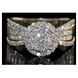 14kt Gold Brilliant 1.00 ct Diamond Cocktail Ring
