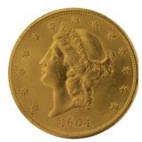 1904 Liberty Head $20.00 Gold Double Eagle