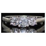 14kt Gold Past Present Future Diamond Ring