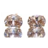 14kt Rose Gold 1.25 ct Morganite Stud Earrings