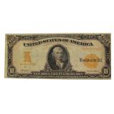 Series 1907 US Large $10.00 Gold Coin Note *RARE