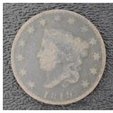 1819 Coronet Liberty Head Copper Large Cent