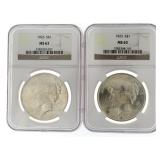 1923 MS63 Philadelphia Silver Peace Dollar