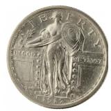 1917 BU Type 1 Standing Liberty Silver Quarter
