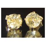 10kt Gold Golden Citrine Stud Earrings
