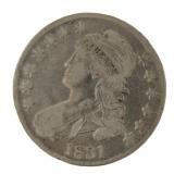 1831 Capped Bust Silver Half Dollar