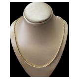 14kt Yellow & White Gold 24" Rope Necklace