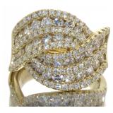 14kt Gold Brilliant 2.80 ct Diamond Cocktail Ring
