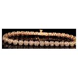 Rose Gold 4.00 ct Chocolate Diamond Bracelet