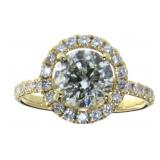 14K Gold 2.56 ct Round Brilliant Diamond Ring