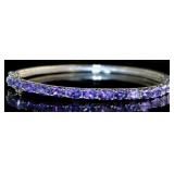 Elegant 4.23 ct Natural Tanzanite Cuff Bracelet