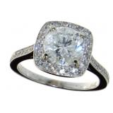 14K White Gold 2.44 ct Round Diamond Ring