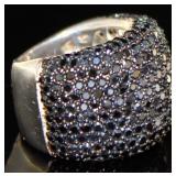 Stunning 4.00 ct Black Diamond Cocktail Ring