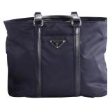 Prada Open Tote Tessuto Navy Handbag
