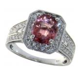 14kt Gold 2.23 ct Pink Tourmaline & Diamond Ring