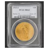 1915-S MS63 Saint Gaudens $20.00 Gold Double Eagle